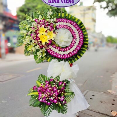 Hoa chia buồn 2 tầng