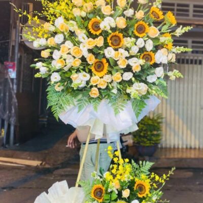 Kệ hoa khai trương 2 tầng