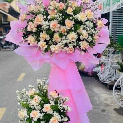 Hoa khai trương 2 tầng